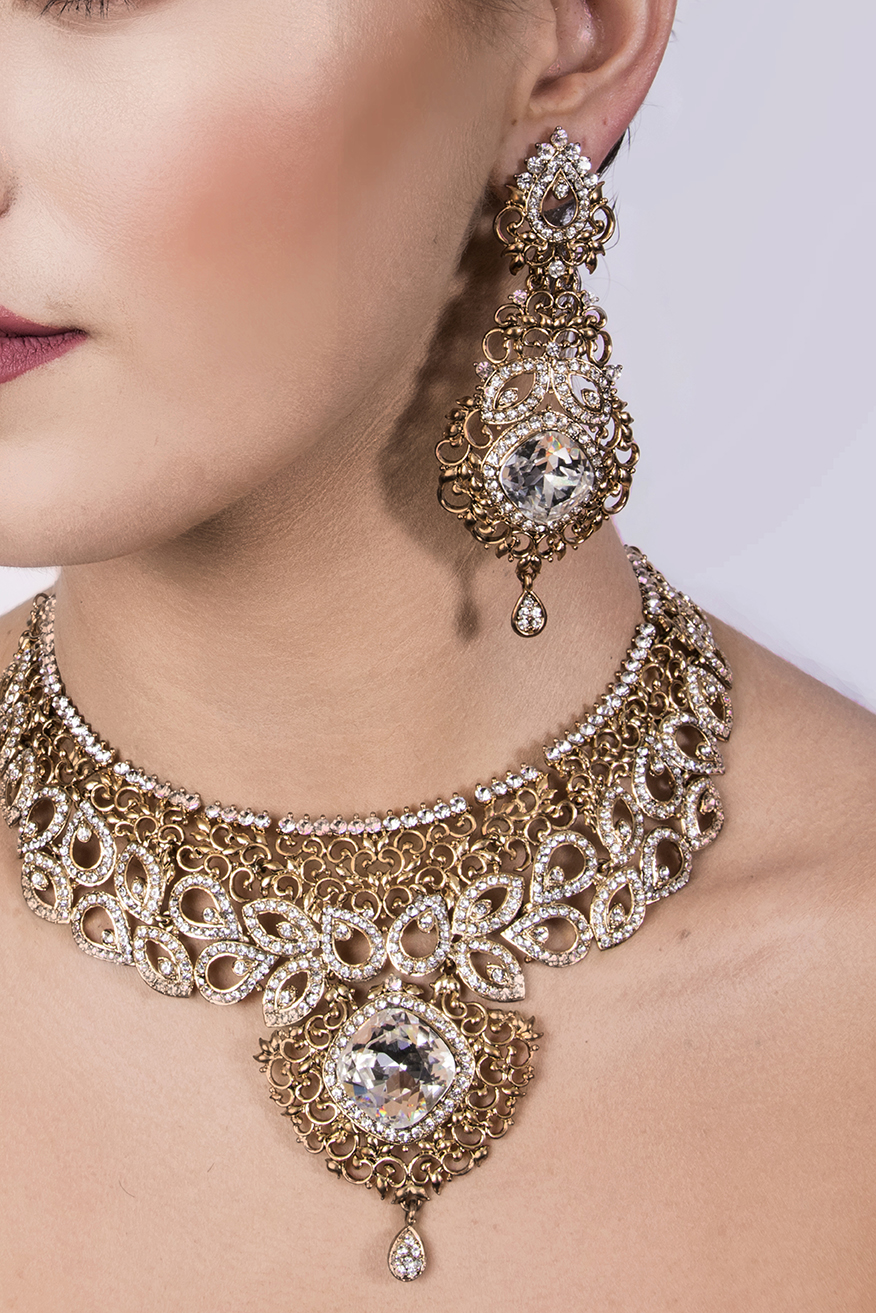 Contemporary Heera Necklace Set - Chohan's Jewellery